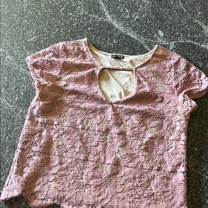 Pink Lace Women's Top